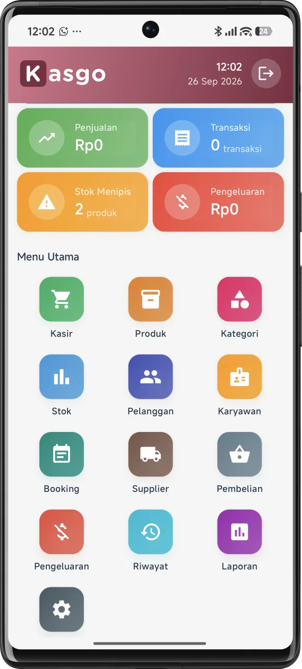 Tampilan aplikasi Kasgo Care